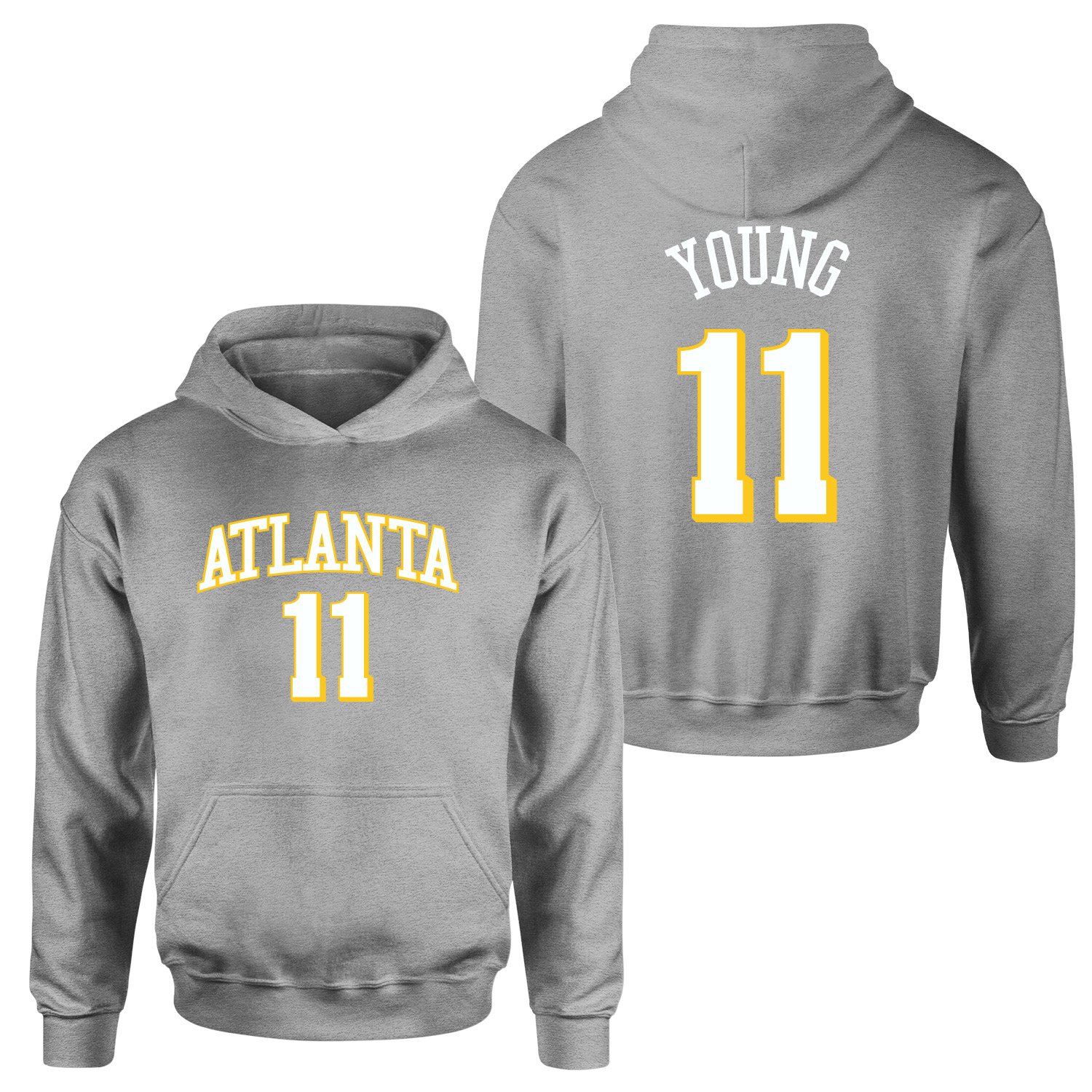 Trae Young 11 Atlanta Jersey Hoodie XXL - Gri