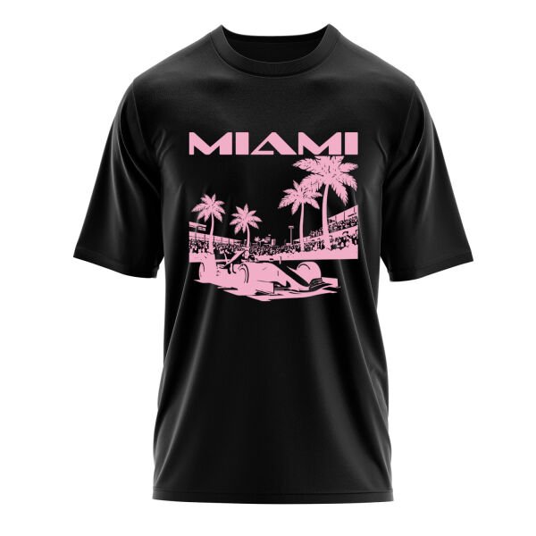 Miami Track Oversize Tişört S - Siyah