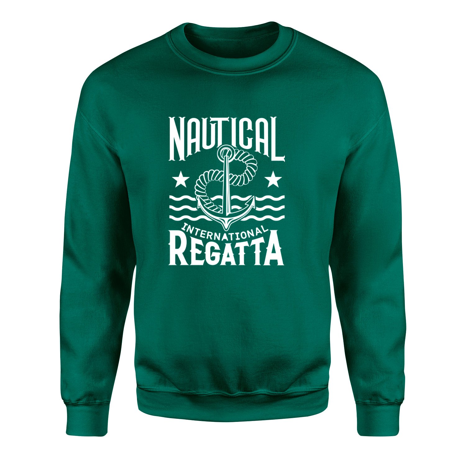 Nautical Regatta Sweatshirt L - Nefti Yeşili