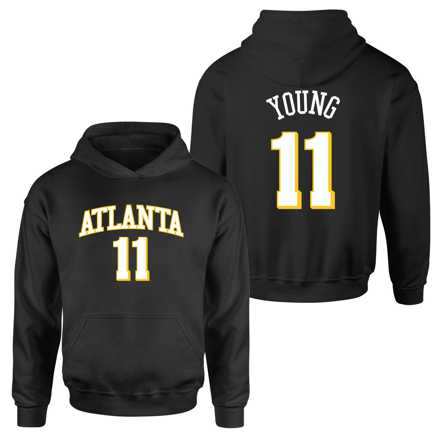 Trae Young 11 Atlanta Jersey Hoodie S - Siyah