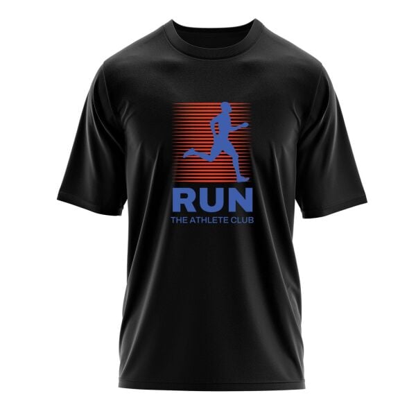 Run, The Athlete Club Oversize Tişört L - Siyah | OUTLET