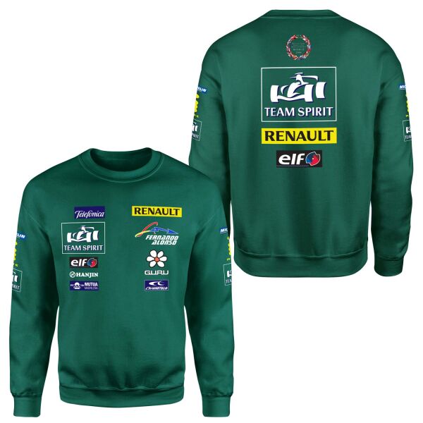 Renault Team Spirit Vintage Teamline Sweatshirt S - Nefti Yeşili