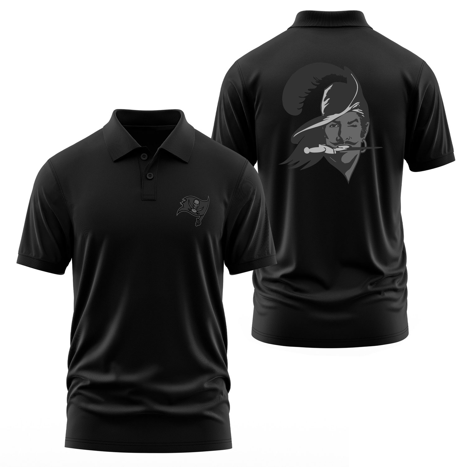Tampa Bay Buccaneers Pirate Mode Polo Tişört S - Siyah