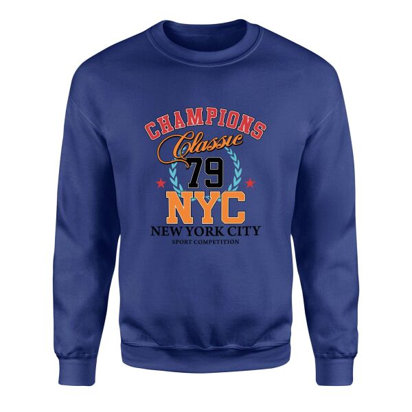 Champions Classic NYC Sweatshirt S - İndigo Mavisi