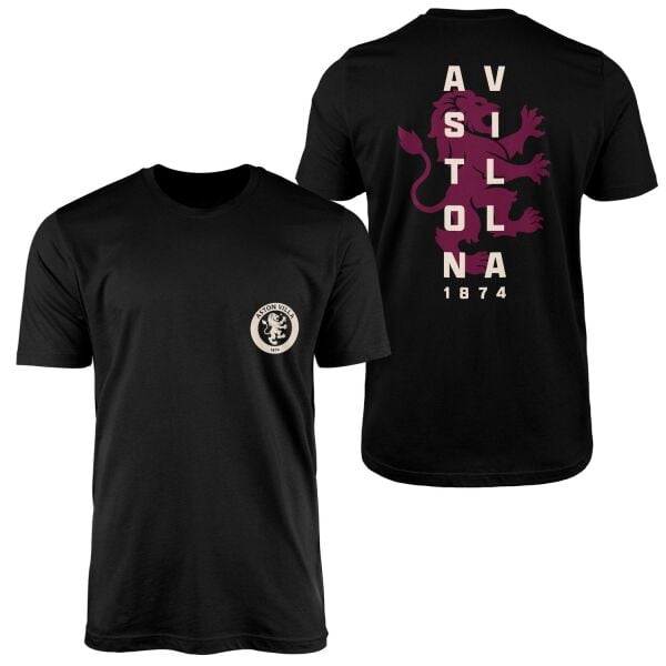 Aston Villa 1874 Heritage Tişört M - Siyah | OUTLET