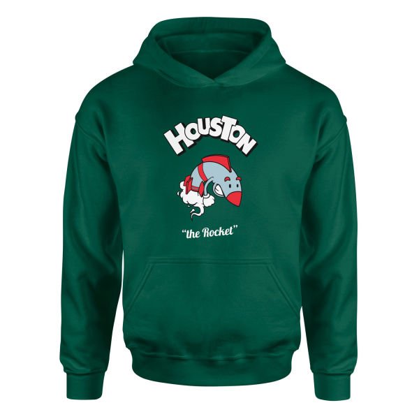 Houston Cartoon Hoodie M - Nefti Yeşili