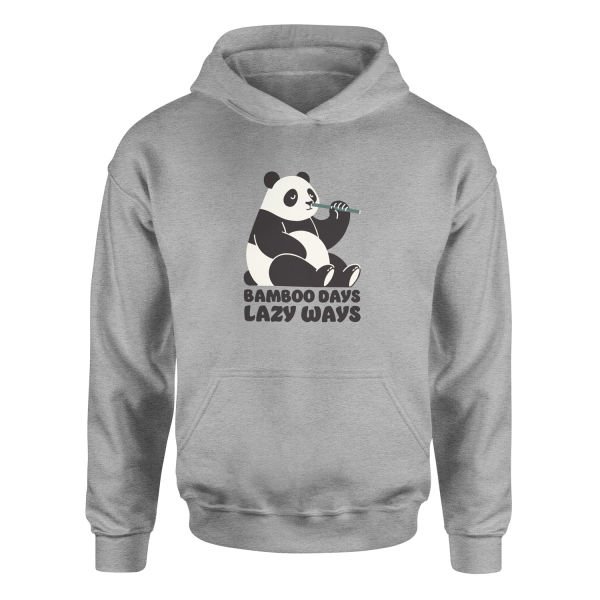 Bamboo Days Lazy Ways Hoodie S - Gri