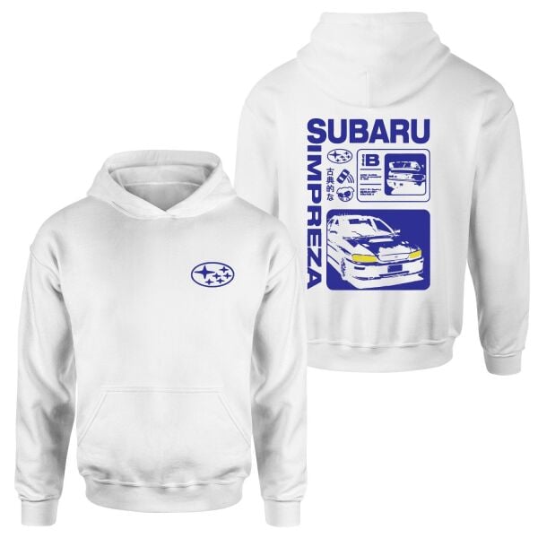 Subaru Impreza Hoodie L - Beyaz | OUTLET