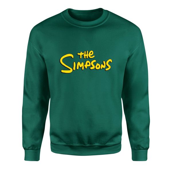 The Simpsons Sweatshirt M - Nefti Yeşili