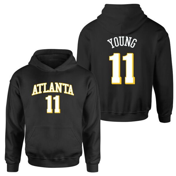 Trae Young 11 Atlanta Jersey Hoodie XL - Siyah