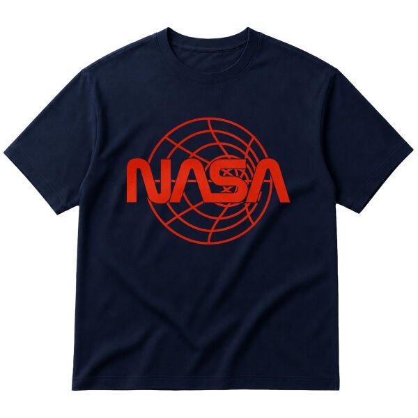 NASA Wormhole Oversize Tişört S - İndigo Mavisi