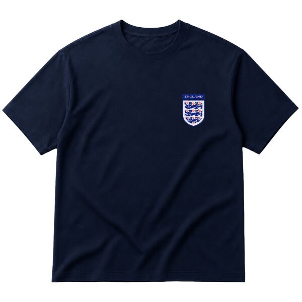 İngiltere Three Lions Oversize Tişört S - İndigo Mavisi