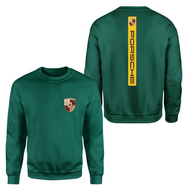 Porsche V Graphic Racing Yellow Sweatshirt L - Nefti Yeşili