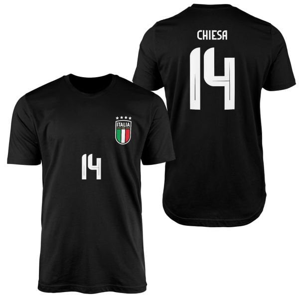 Federico Chiesa | İtalya 24 Forma Tişört M - Mavi