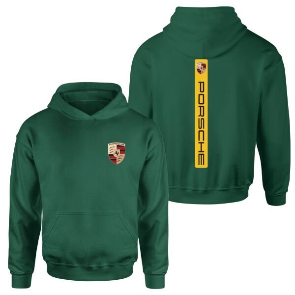 Porsche V Graphic Racing Yellow Hoodie L - Nefti Yeşili