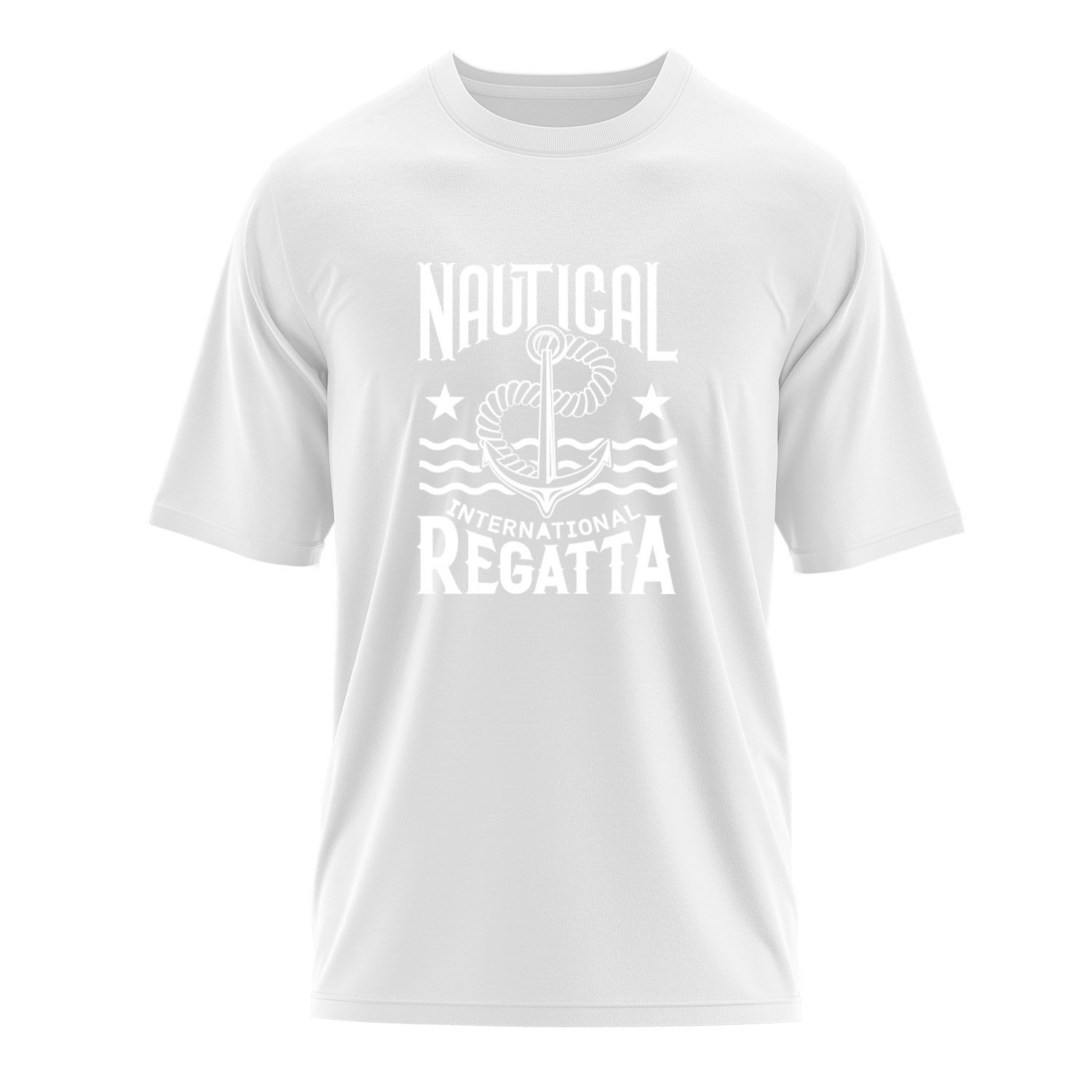 Nautical Regatta Oversize Tişört S - Beyaz