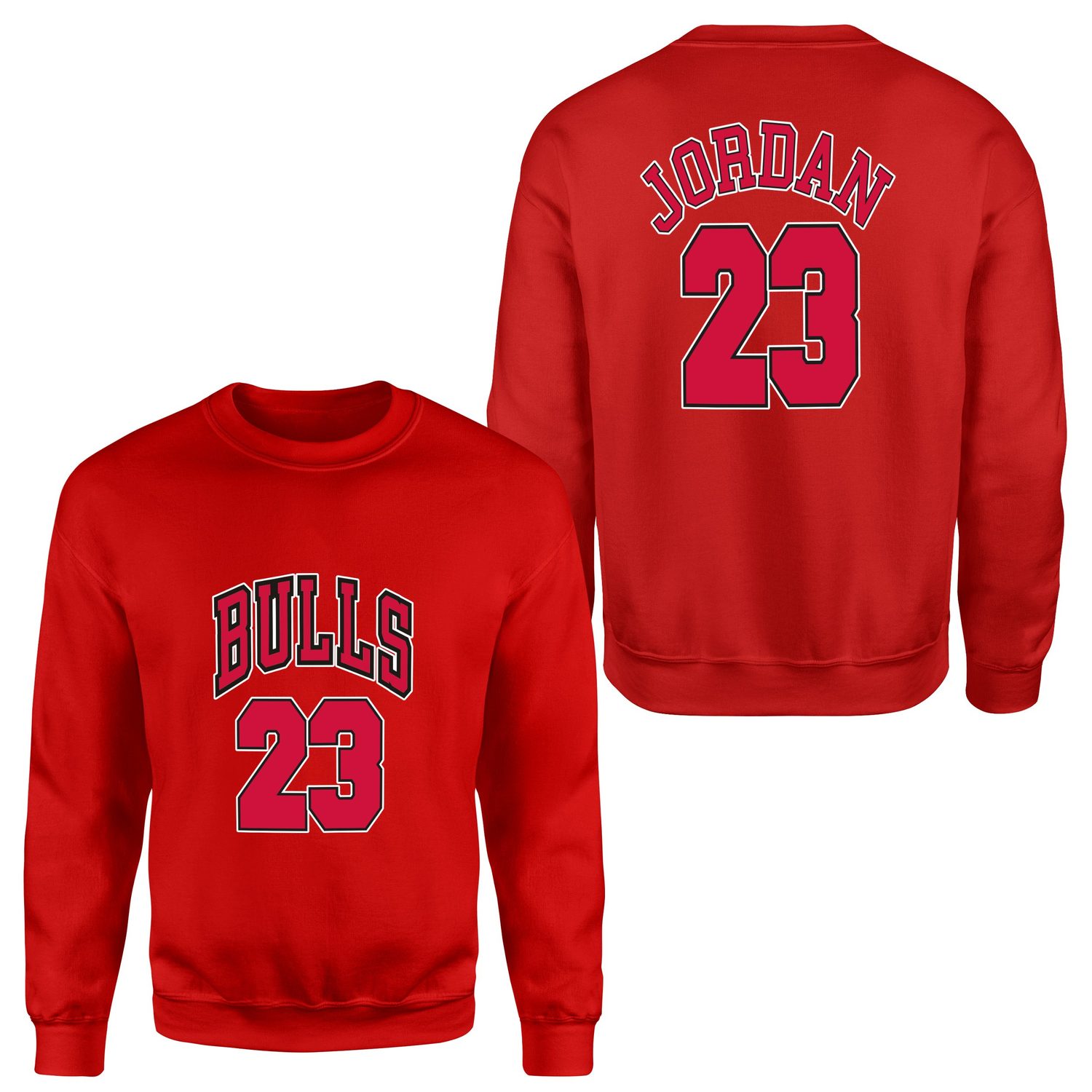 Michael Jordan 23 Forma Sweatshirt XL - Kırmızı