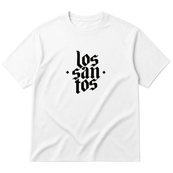 Los Santos Oversize Tişört L - Beyaz
