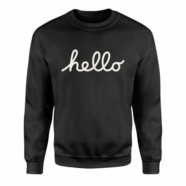 Hello Sweatshirt XXL - Siyah