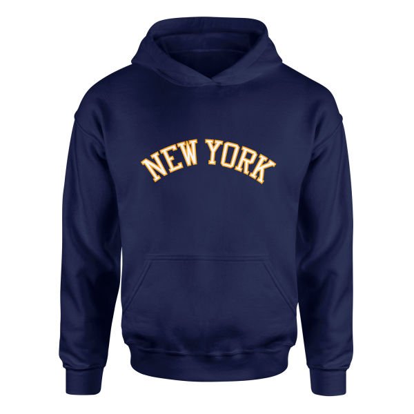 New York Arch Hoodie S - İndigo Mavisi