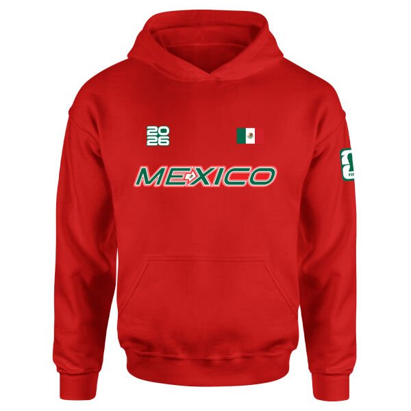 Meksika 2026 Hoodie S - Kırmızı