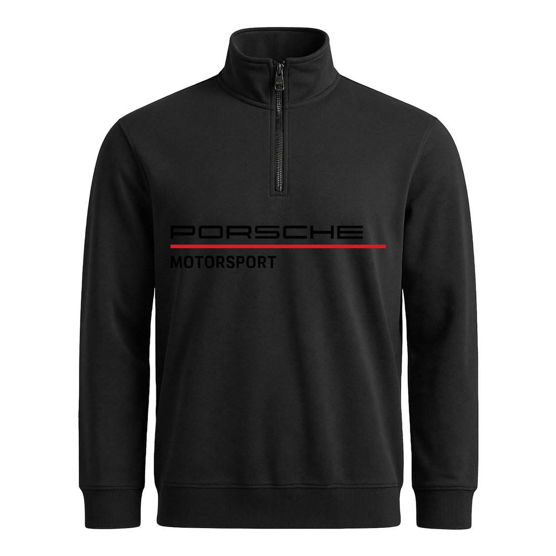 Porsche Motorsport Yarım Fermuarlı Sweatshirt XL - Siyah