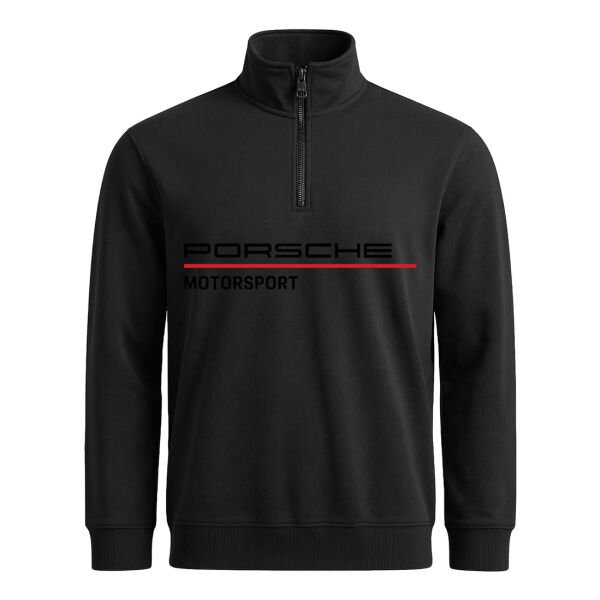 Porsche Motorsport Yarım Fermuarlı Sweatshirt XL - Siyah