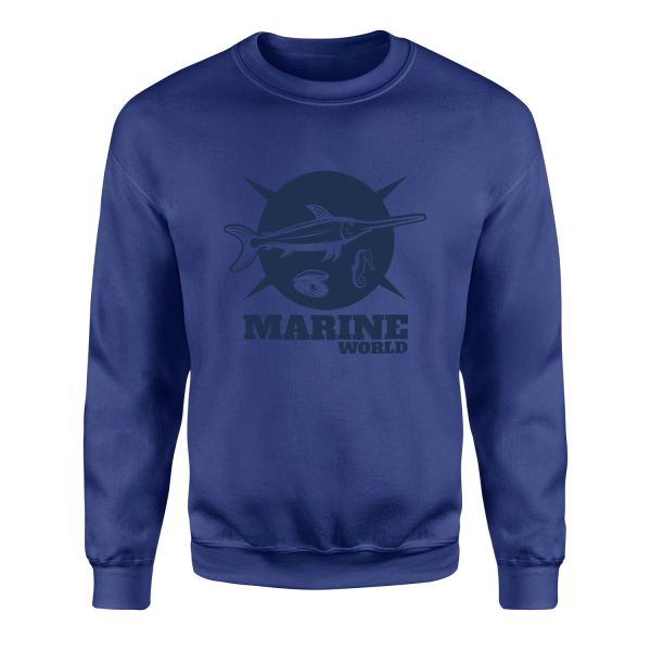 Marine World Denizci Sweatshirt M - İndigo Mavisi