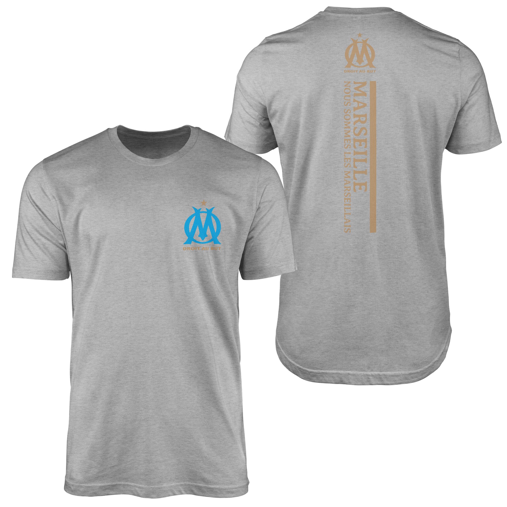 Olympique Marseille Tişört L - Gri