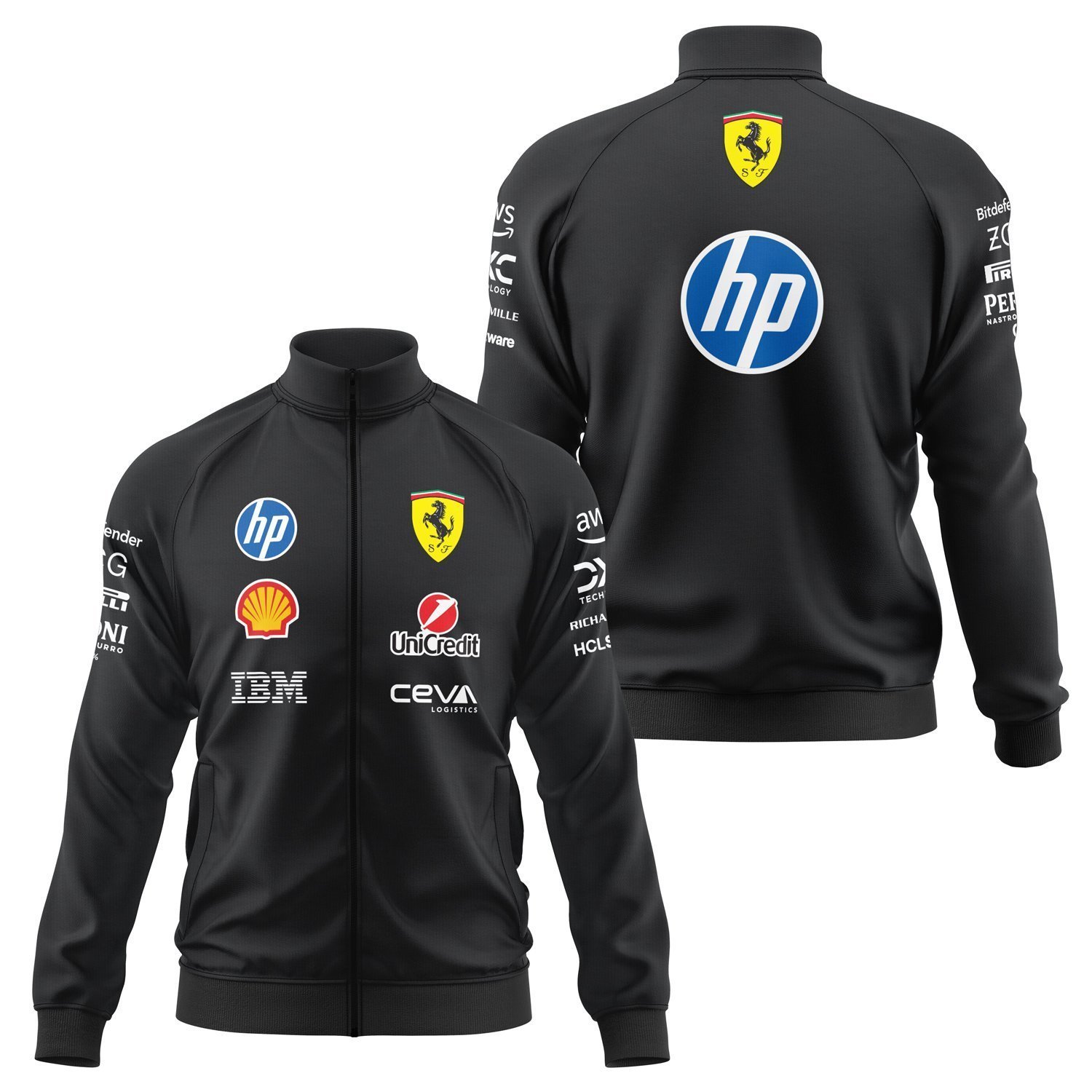 Scuderia Ferrari Teamline 2025 Fermuarlı Sweatshirt S - Siyah | OUTLET