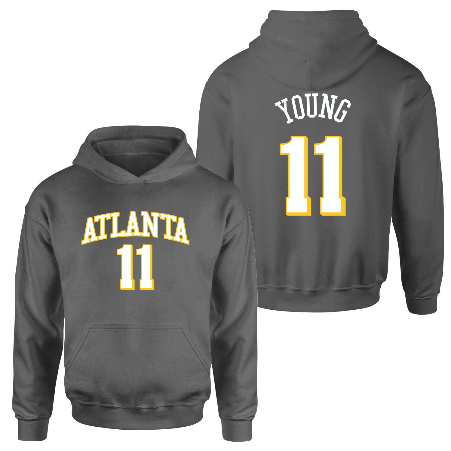 Trae Young 11 Atlanta Jersey Hoodie L - Füme