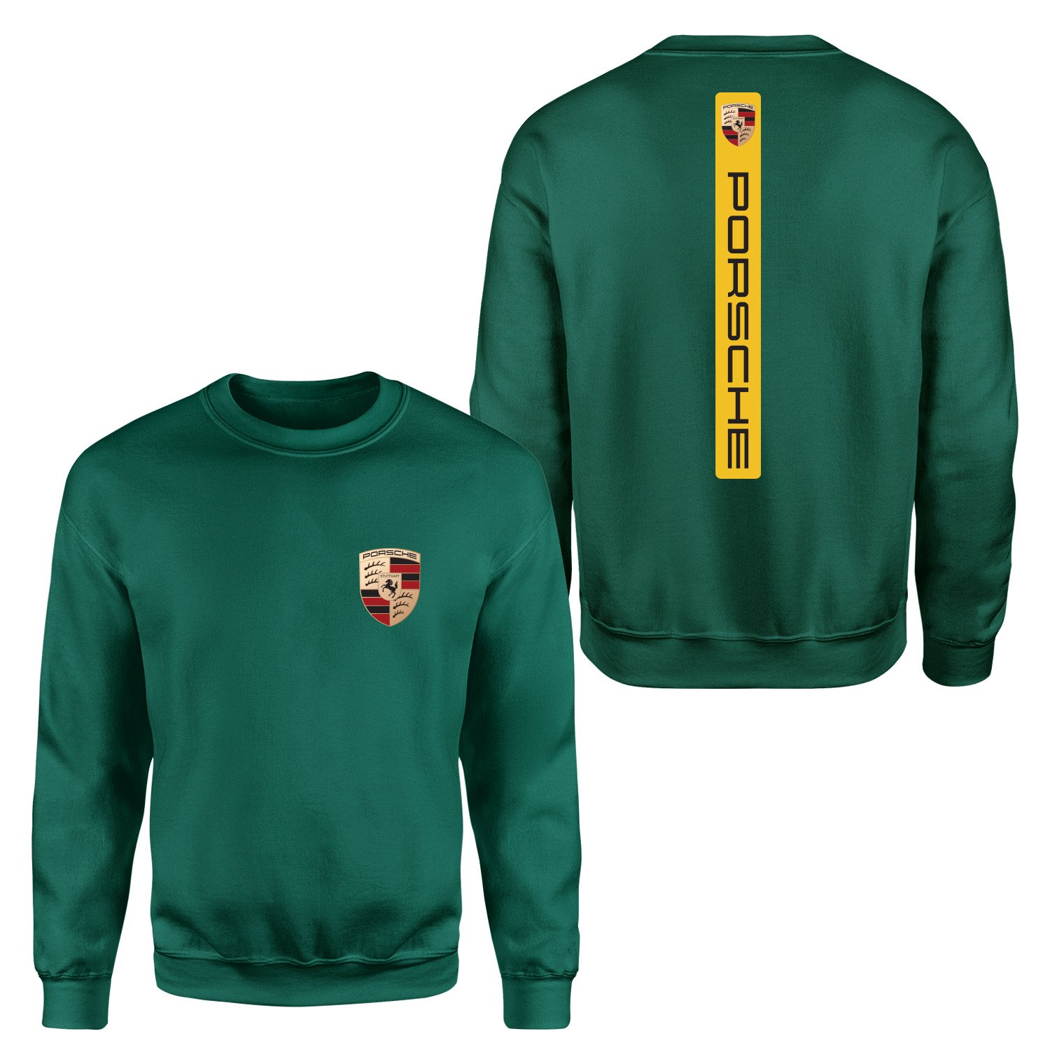 Porsche V Graphic Racing Yellow Sweatshirt XXL - Nefti Yeşili