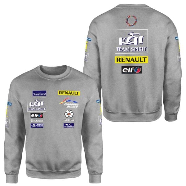 Renault Team Spirit Vintage Teamline Sweatshirt L - Gri