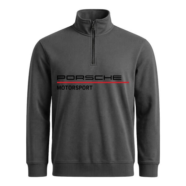 Porsche Motorsport Yarım Fermuarlı Sweatshirt S - Füme