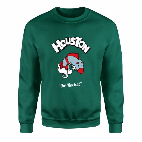 Houston Cartoon Sweatshirt M - Nefti Yeşili