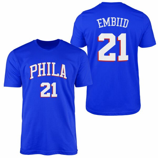 Joel Embiid Philadelphia Forma Tişört XL - Mavi