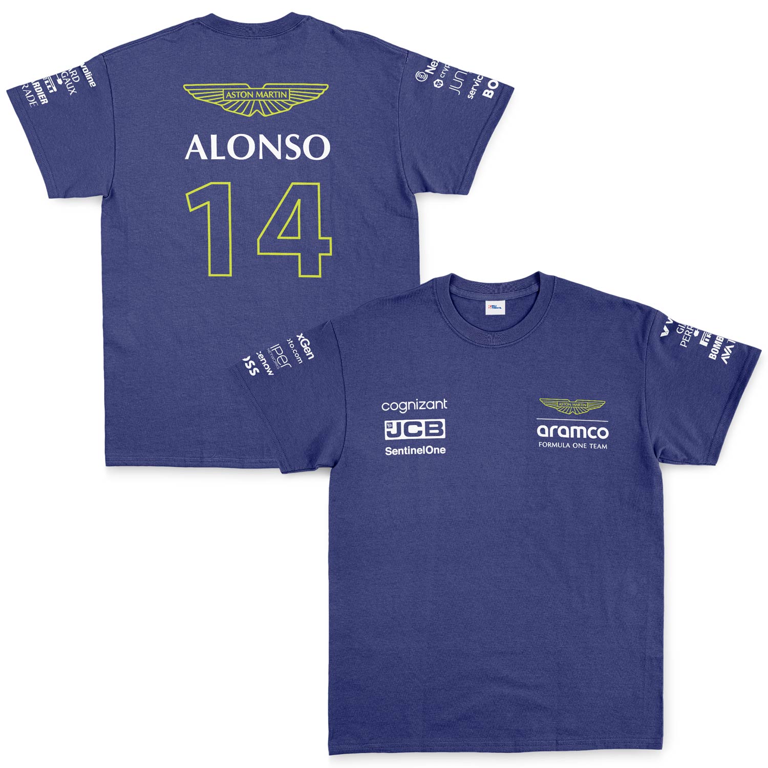 Fernando Alonso 14 | Aston Martin Tişört S - İndigo Mavisi