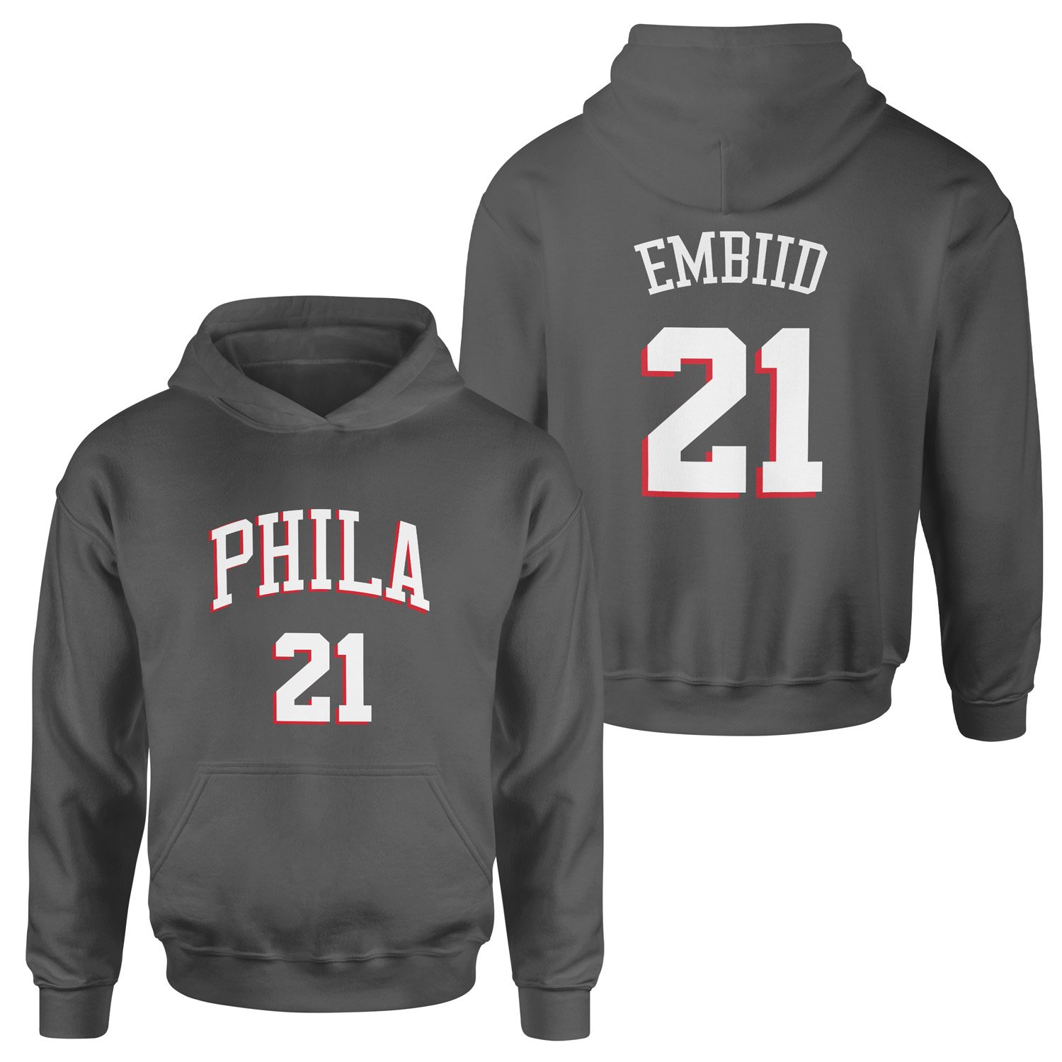 Joel Embiid Philadelphia Forma Hoodie XL - Füme
