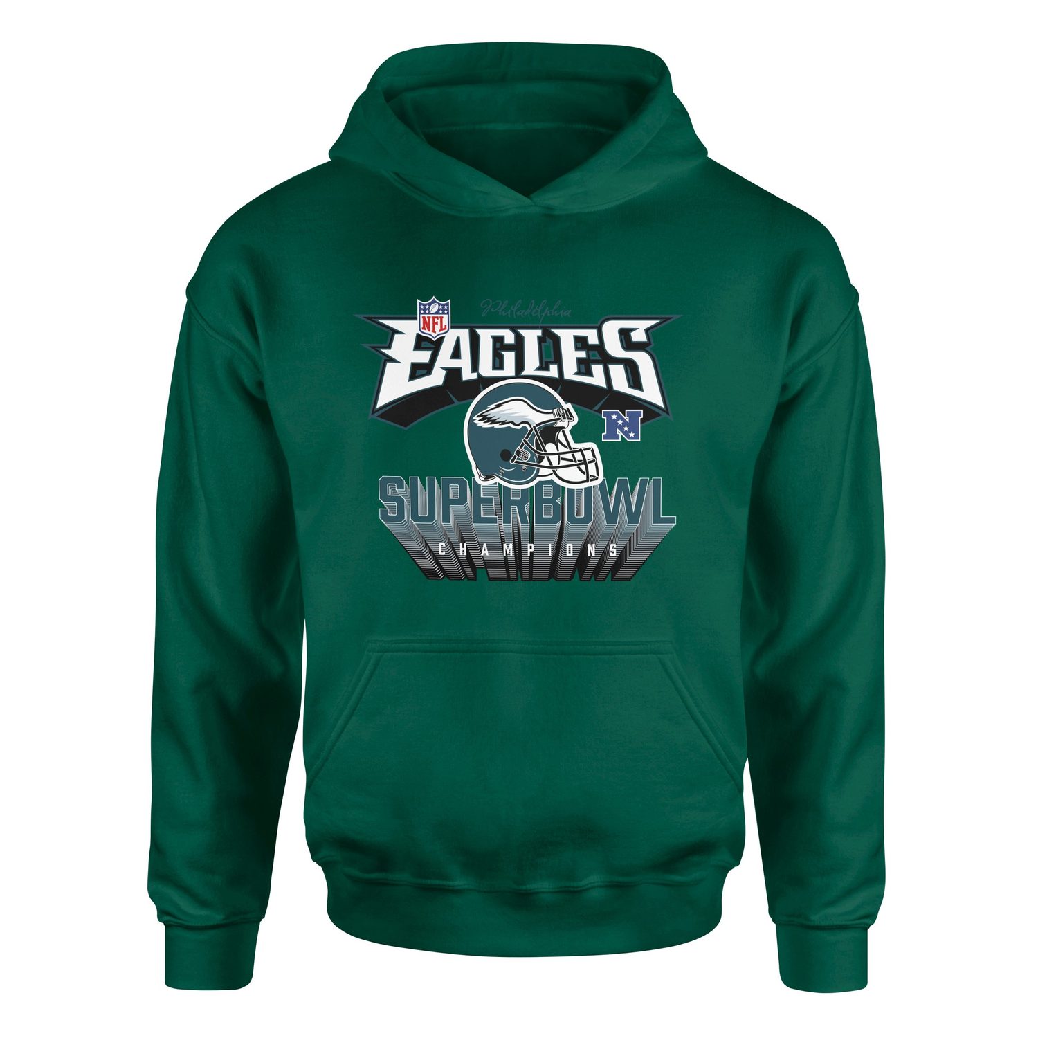 Philadelphia Eagles SB Champions Hoodie XXL - Nefti Yeşili