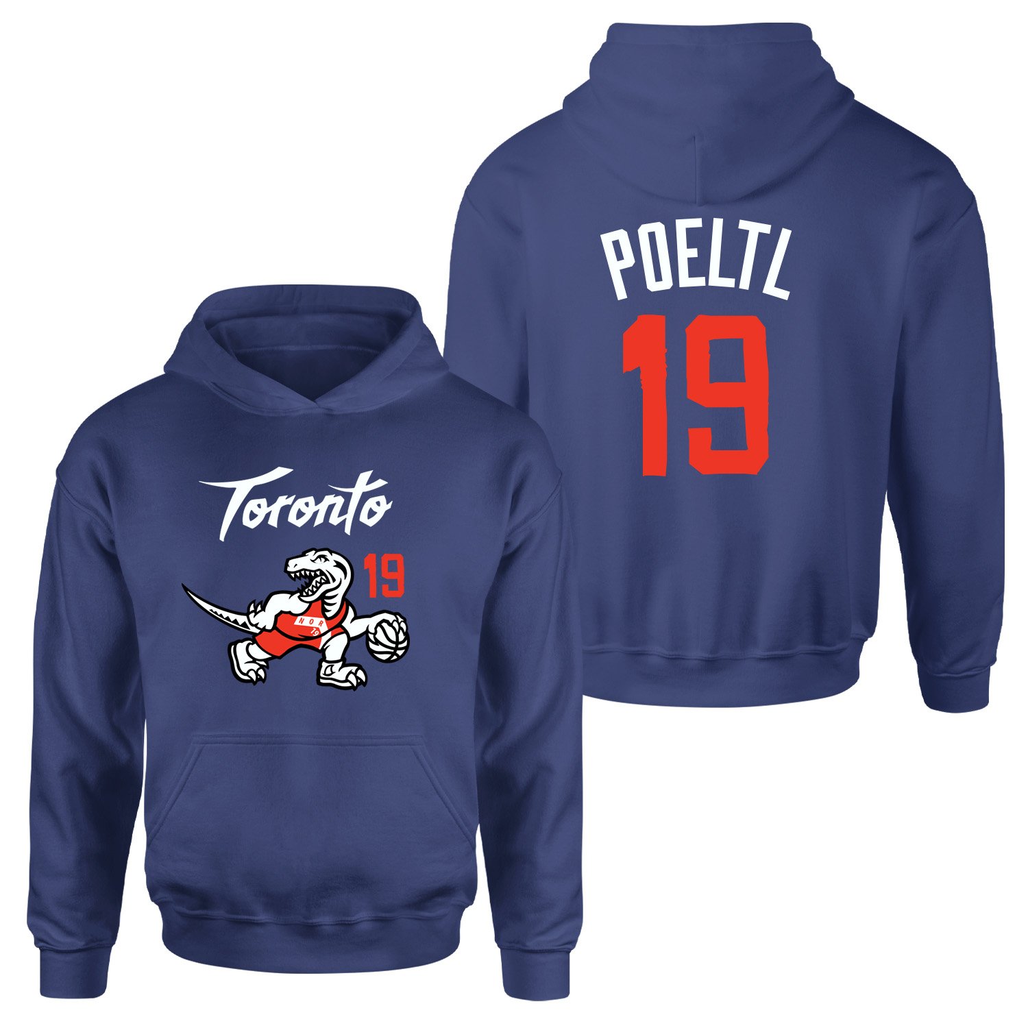 Jakob Poeltl 19 City Edition Raptors Hoodie S - İndigo Mavisi