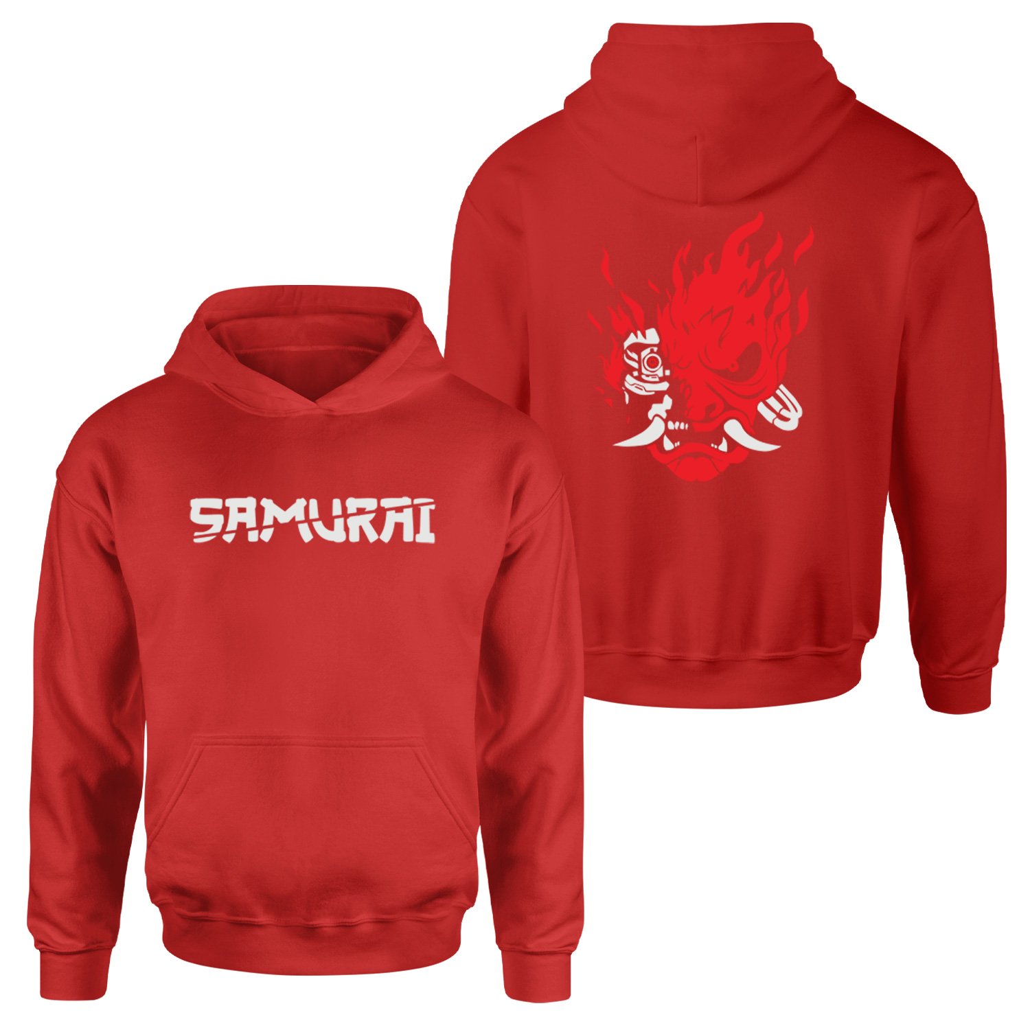 Wake Up, Samurai | CYBERPUNK Hoodie M - Kırmızı