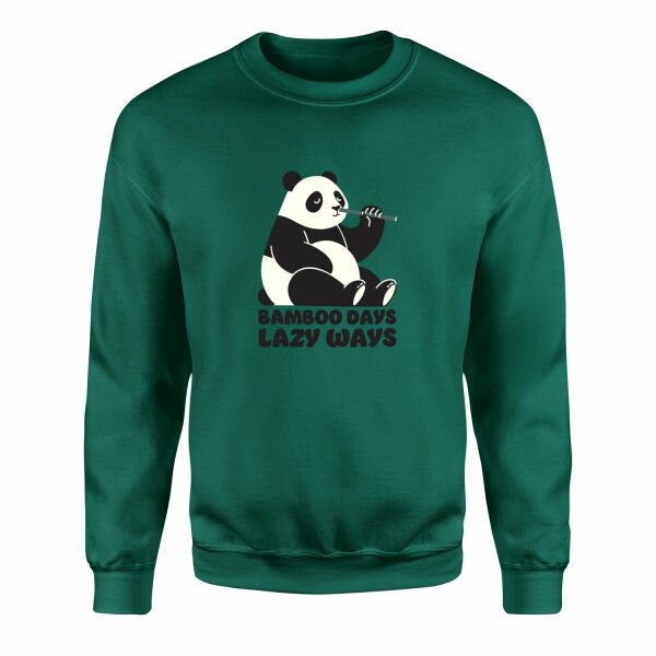 Bamboo Days Lazy Ways Sweatshirt XXL - Nefti Yeşili