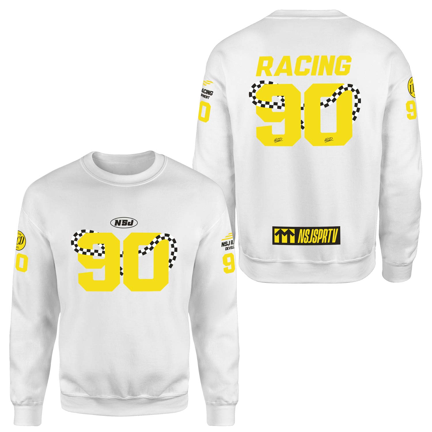 NSJSPRTV Racing Development Teamline Sweatshirt S - Beyaz