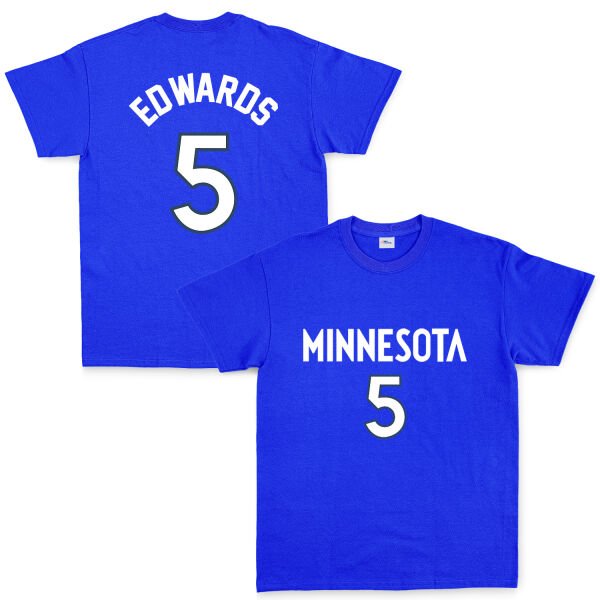 Anthony Edwards Minnesota Jersey Tişört L - Mavi