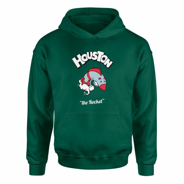 Houston Cartoon Hoodie XL - Nefti Yeşili