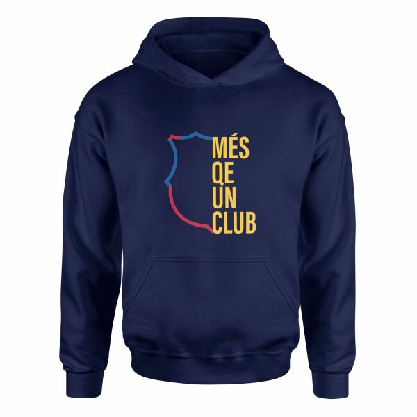 Més que un Club | FC Barcelona Hoodie XL - İndigo Mavisi