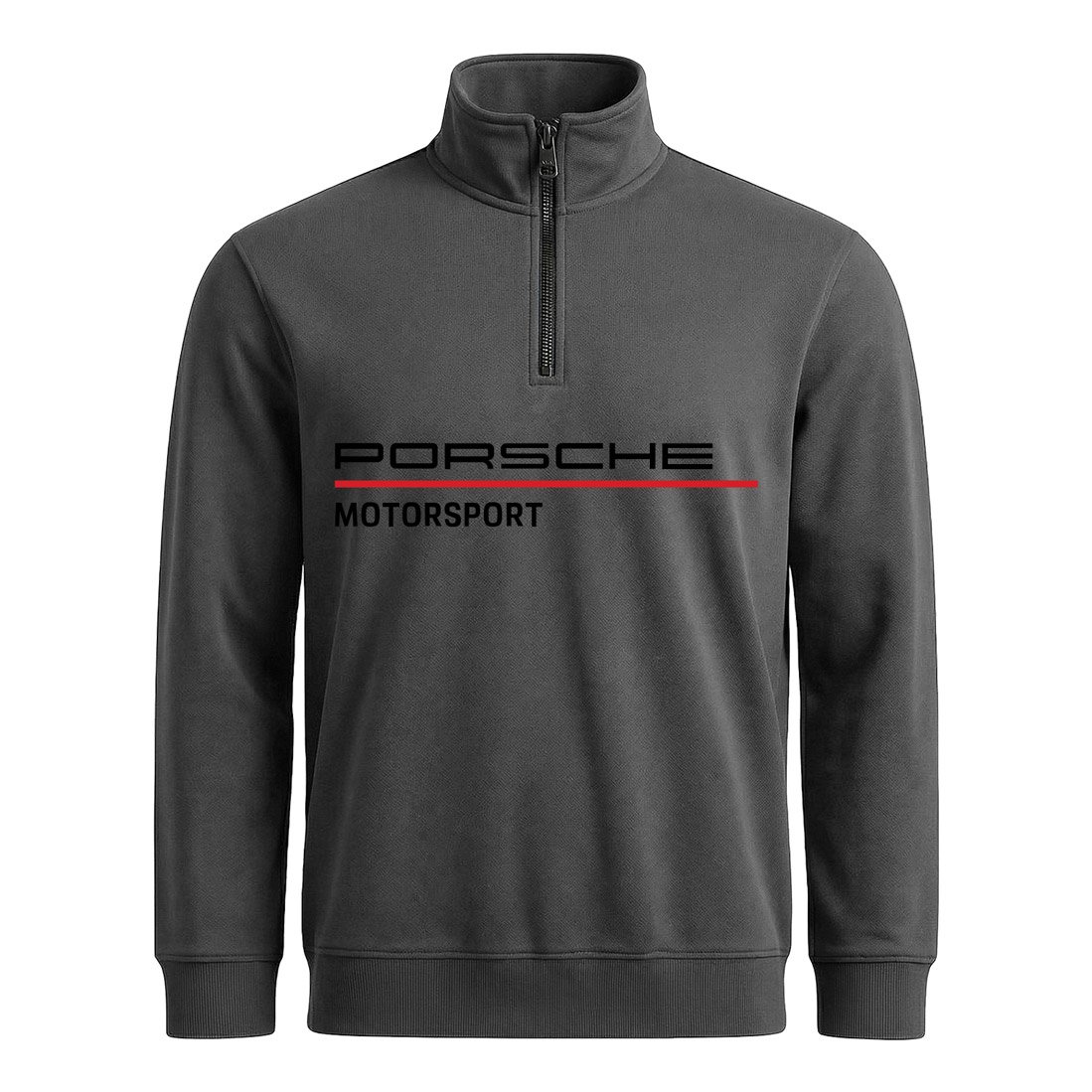 Porsche Motorsport Yarım Fermuarlı Sweatshirt L - Füme