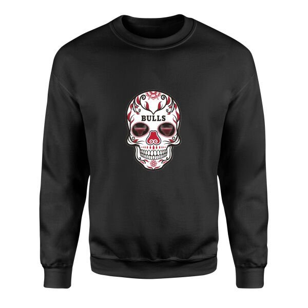 Bulls Skull Sweatshirt S - Siyah