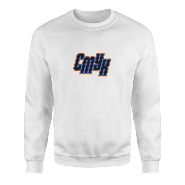 CMYK Sweatshirt S - Beyaz