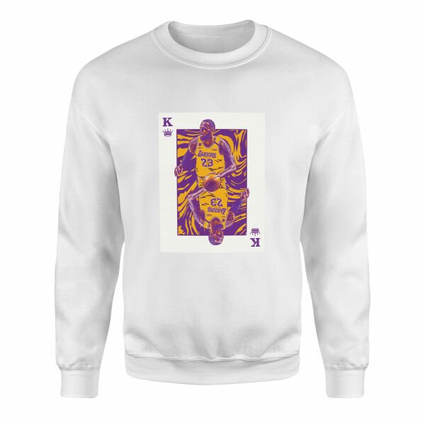 King James Card Sweatshirt XXL - Beyaz